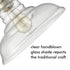Modern Ceiling Light Glass Dome Shade Brushed Nickel